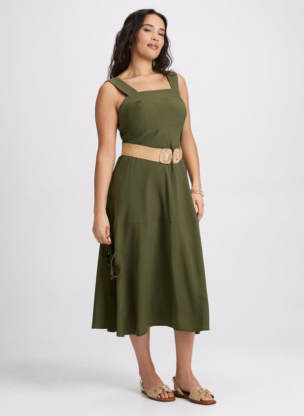 Laura Square Neck Midi Dress