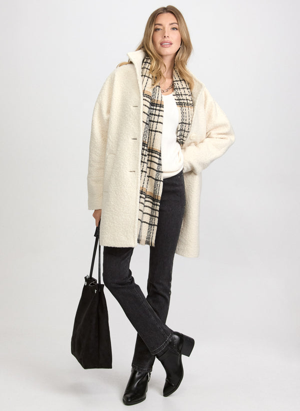 Laura Stand Collar Bouclé Coat