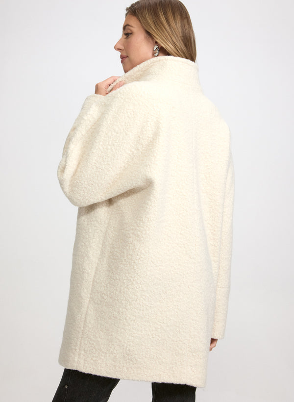 Laura Stand Collar Bouclé Coat