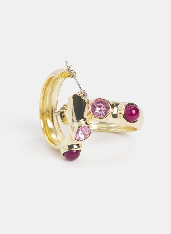 Laura Stone Hoop Earrings