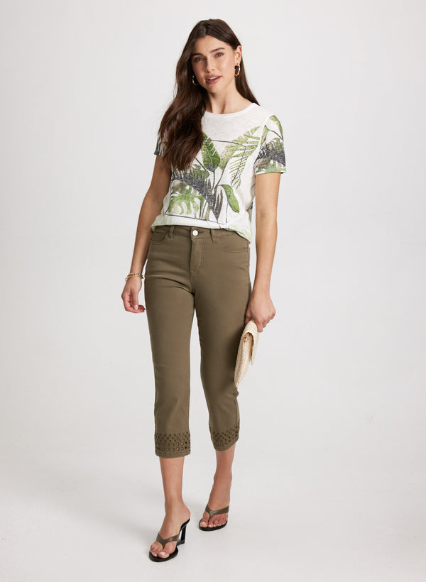 Laura Straight Leg Denim Capris