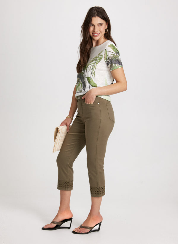 Laura Straight Leg Denim Capris
