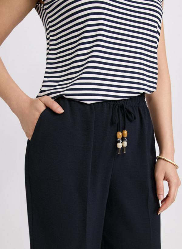 Laura Straight-Leg Drawstring Capris