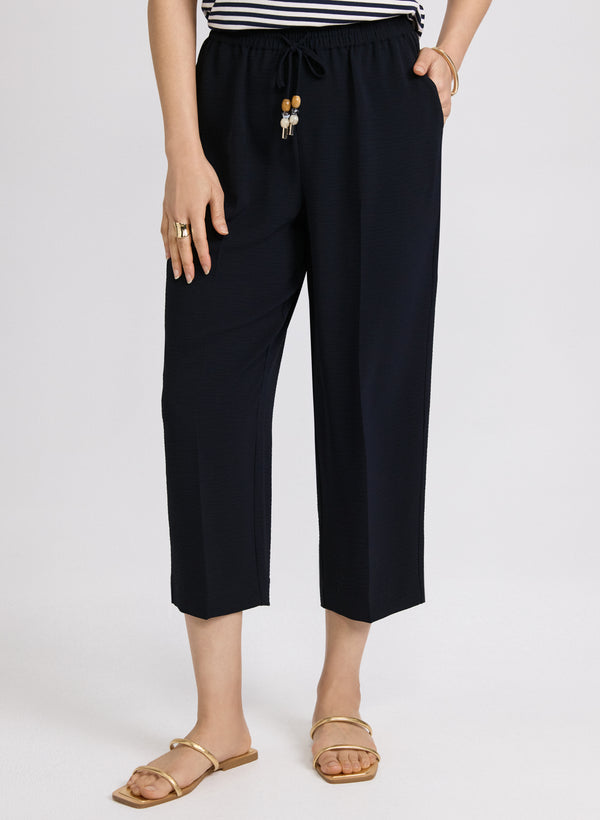 laura Straight-Leg Drawstring Capris