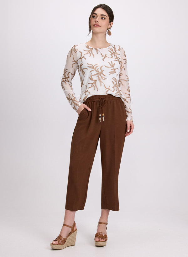 Laura Straight-Leg Drawstring Capris