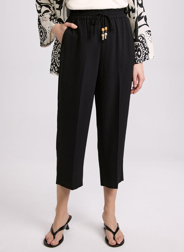 laura Straight-Leg Drawstring Capris