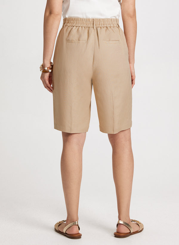 Laura Straight Leg Linen-Blend Shorts