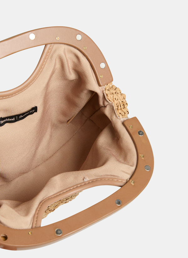 Laura Straw Crochet Handbag