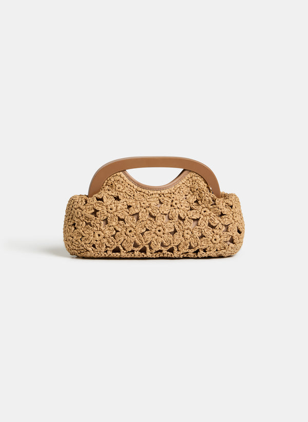 laura Straw Crochet Handbag