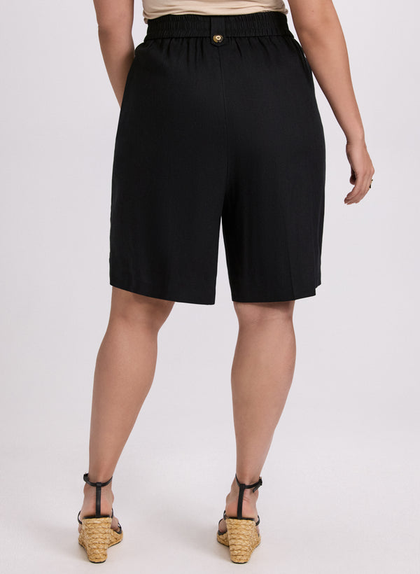 Laura Stretch Linen-Blend Shorts