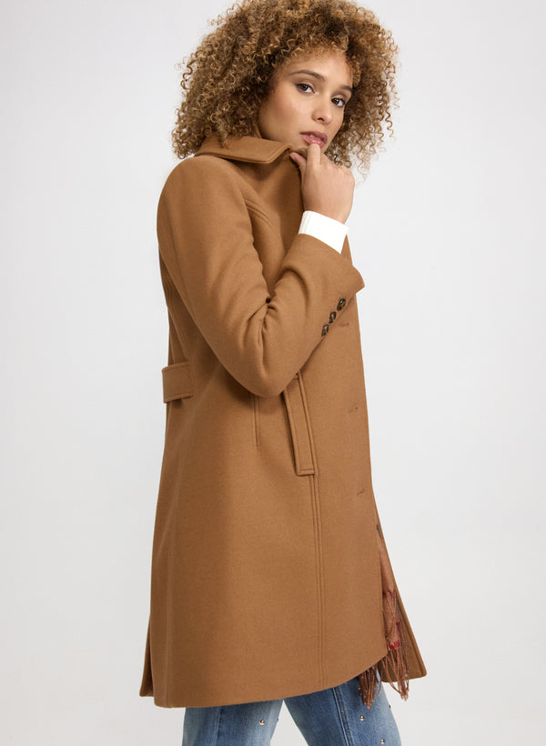 Laura Stretch Wool-Blend Coat