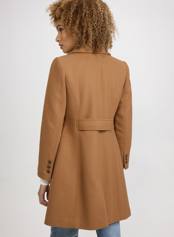 Laura Stretch Wool-Blend Coat