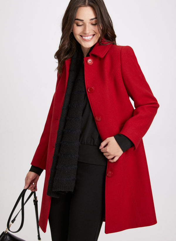 Laura Stretch Wool-Blend Coat