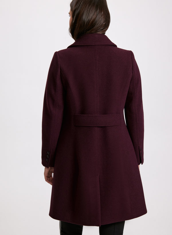 Laura Stretch Wool-Blend Coat