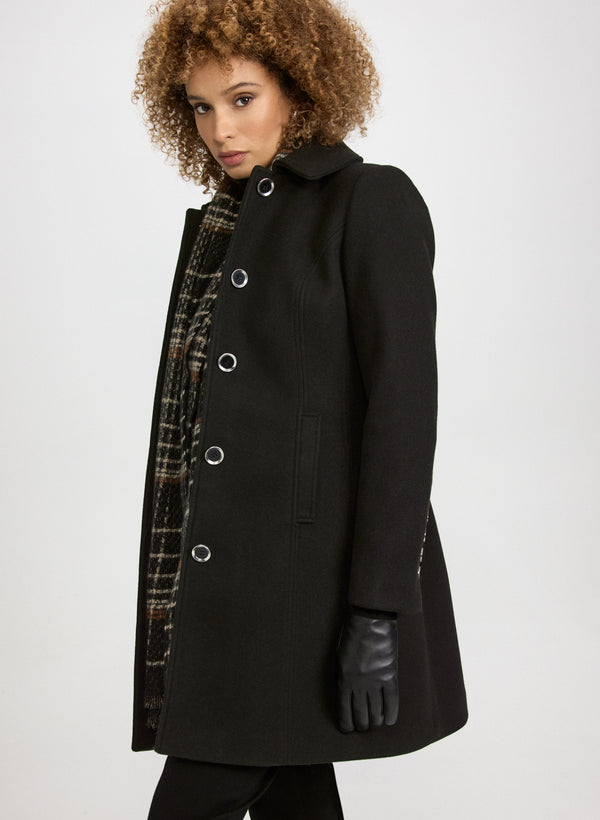 Laura Stretch Wool-Blend Coat