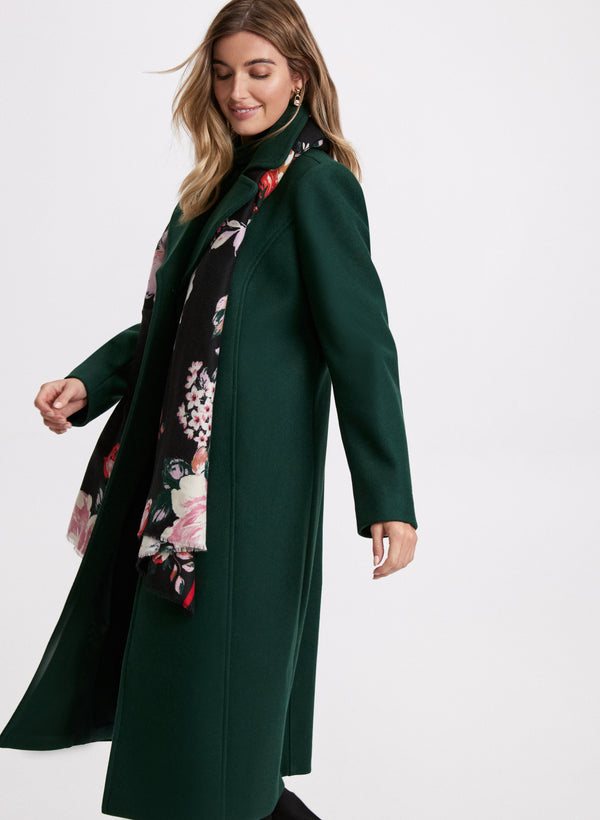 laura Stretch Wool Blend Coat