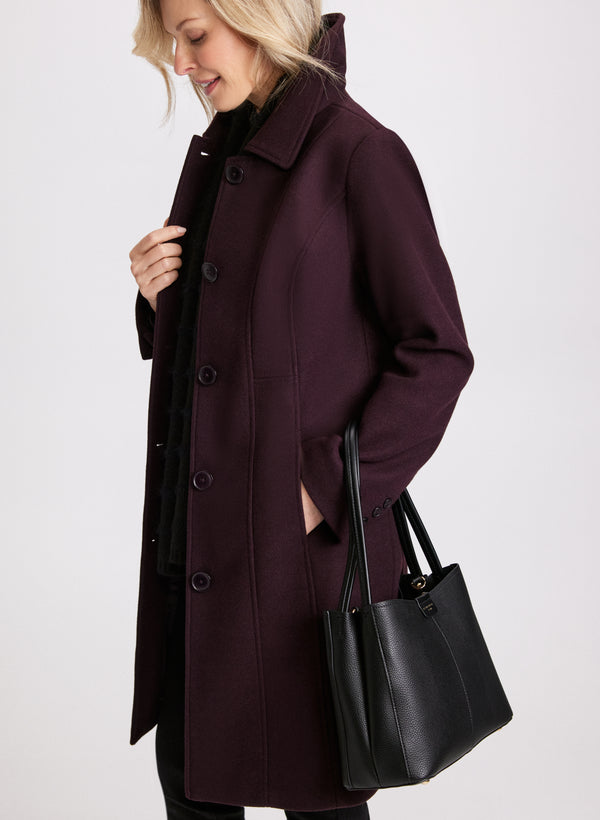 Laura Stretch Wool Blend Coat