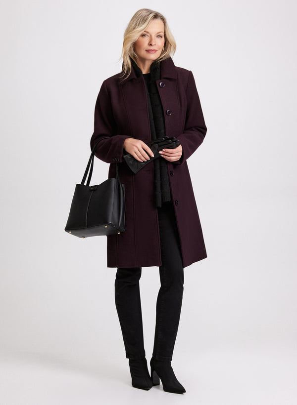 Laura Stretch Wool Blend Coat