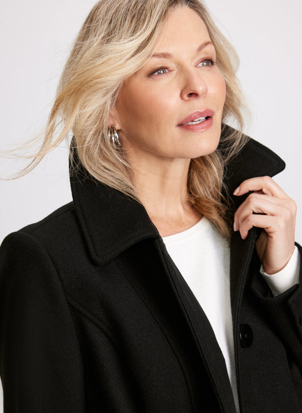 Laura Stretch Wool Blend Coat