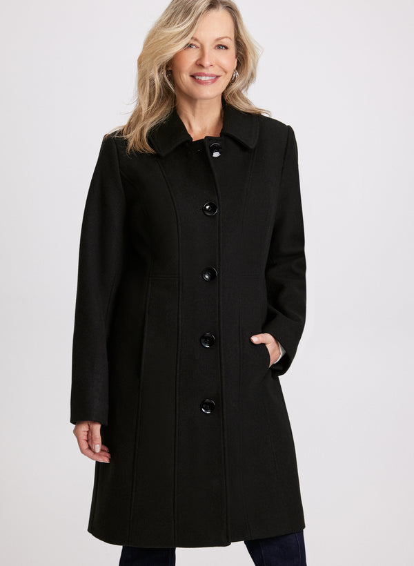 laura Stretch Wool Blend Coat