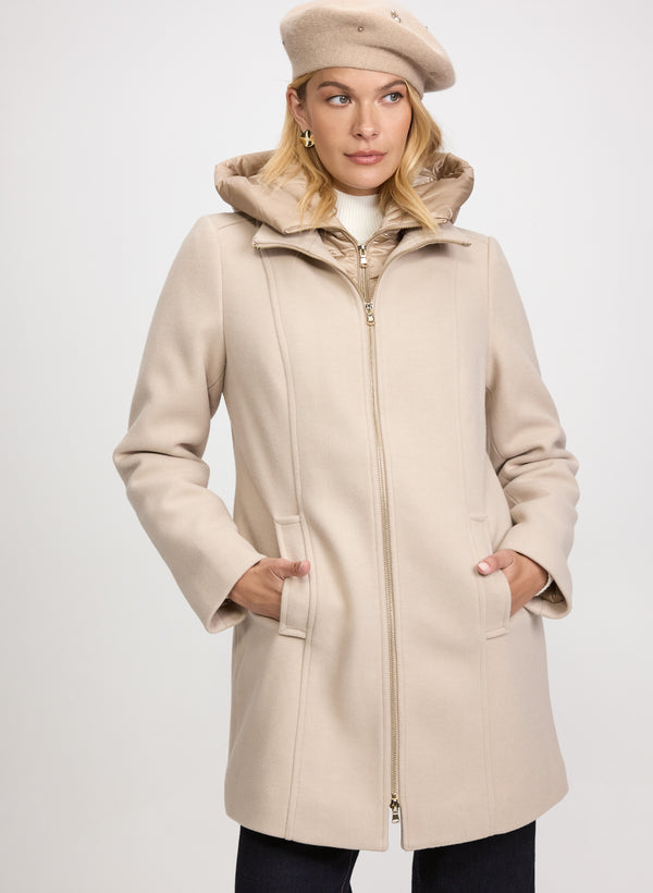 laura Stretch Wool Blend Coat