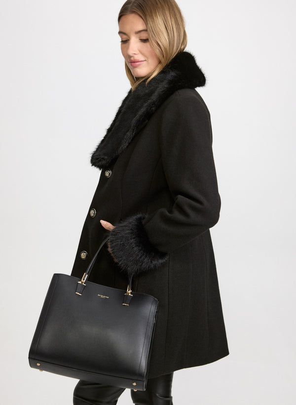 Laura Stretch Wool-Blend Coat