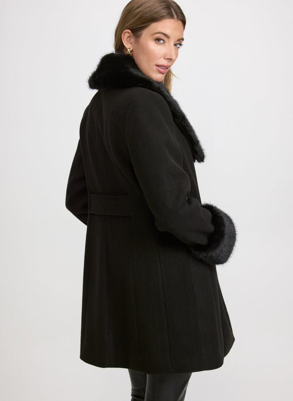 Laura Stretch Wool-Blend Coat