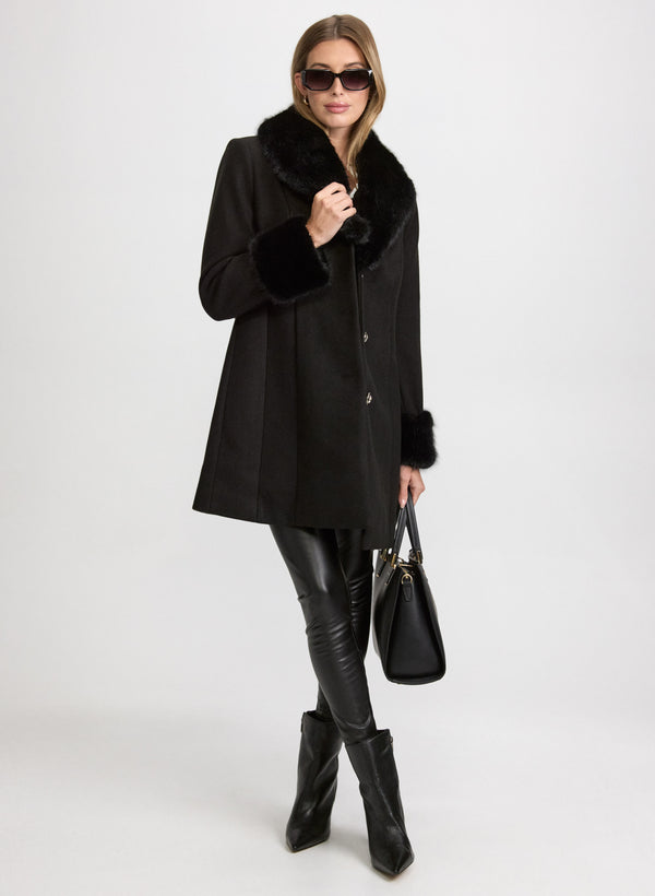 Laura Stretch Wool-Blend Coat