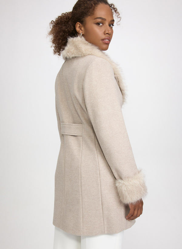 Laura Stretch Wool-Blend Coat