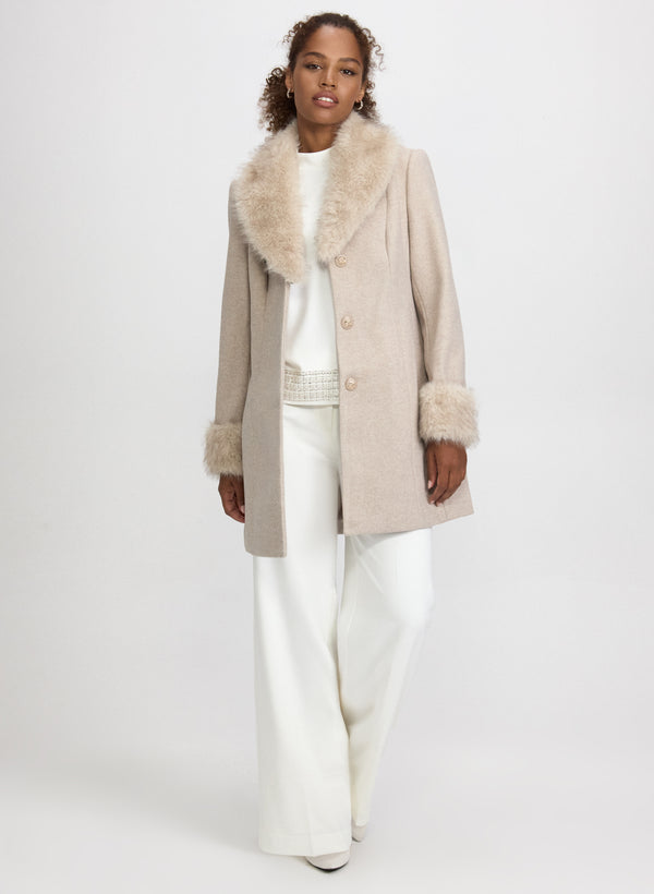 Laura Stretch Wool-Blend Coat