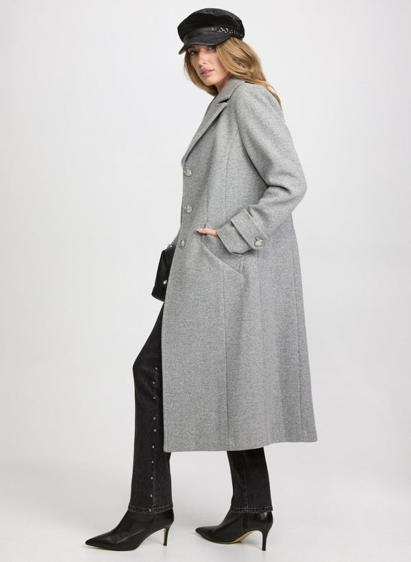 Laura Stretch Wool-Blend Coat