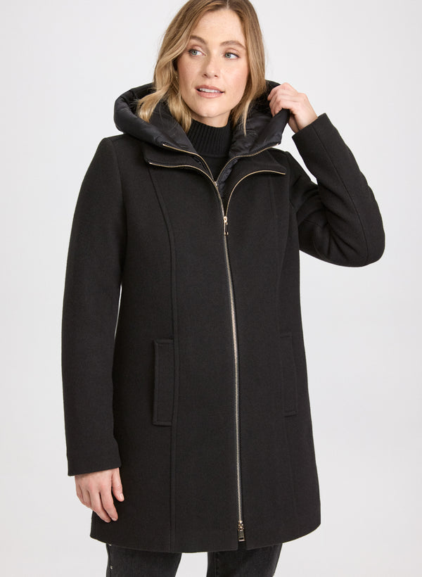 laura Stretch Wool Blend Coat