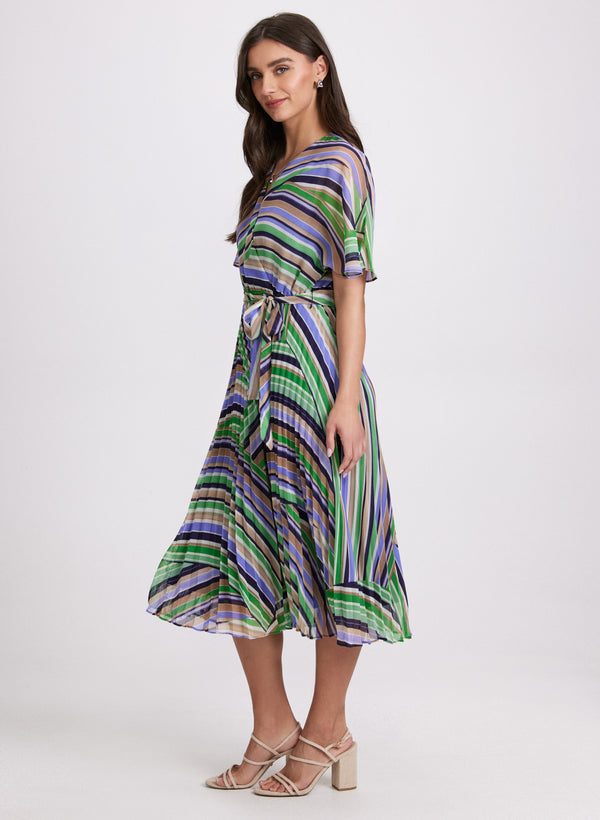Laura Stripe Chiffon Dress