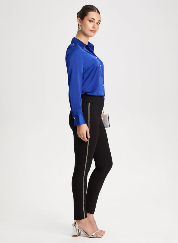 Laura Stripe Detail Slim Leg Pants