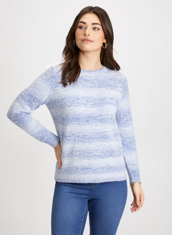 laura Stripe Gradient Motif Sweater