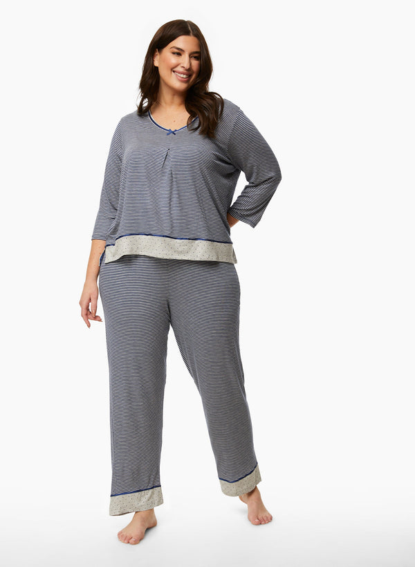 laura Stripe Print Pyjama Set