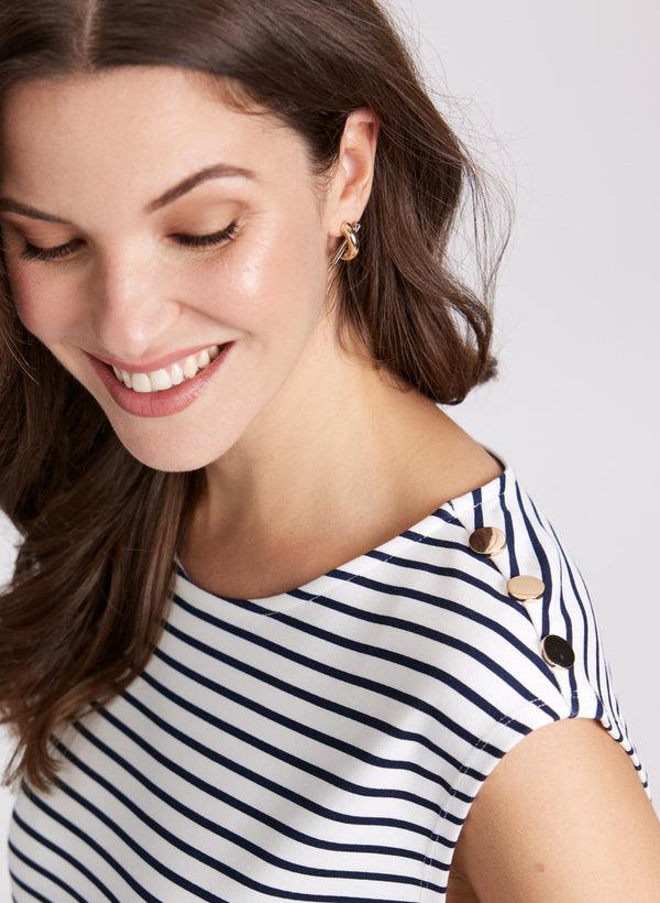 Laura Stripe Print Top