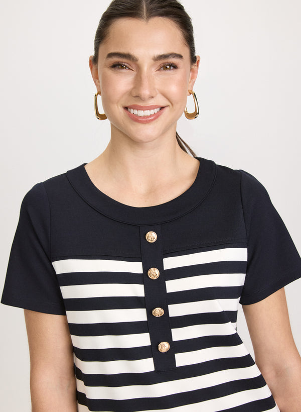 Laura Striped A-Line Dress