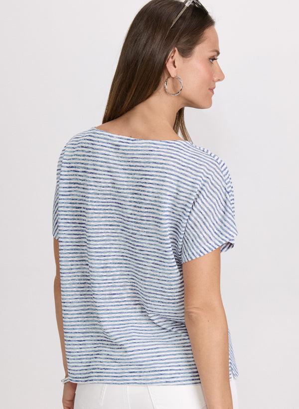 Laura Striped Drop Shoulder Top