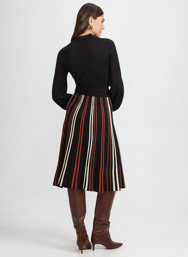 Laura Striped Illusion Sweater Dress