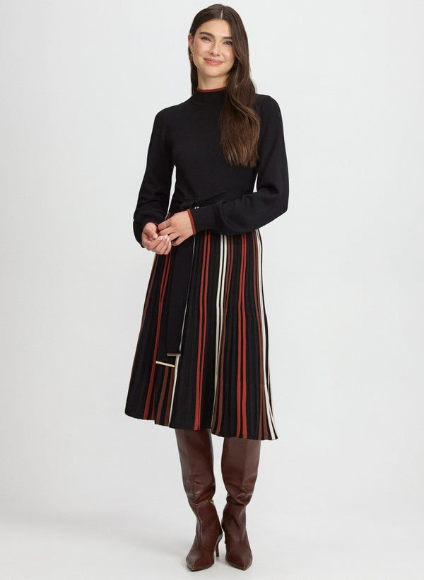 laura Striped Illusion Sweater Dress