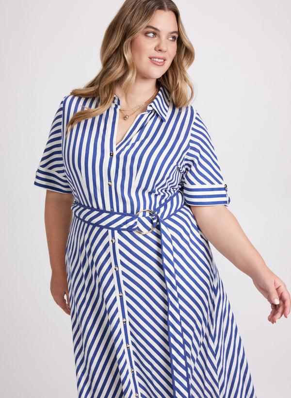 Laura Striped Shirt Dress