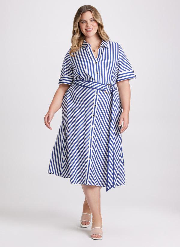 laura Striped Shirt Dress