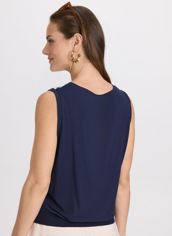 Laura Striped Sleeveless Top