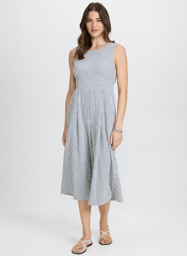 laura Striped Wide-Leg Jumpsuit