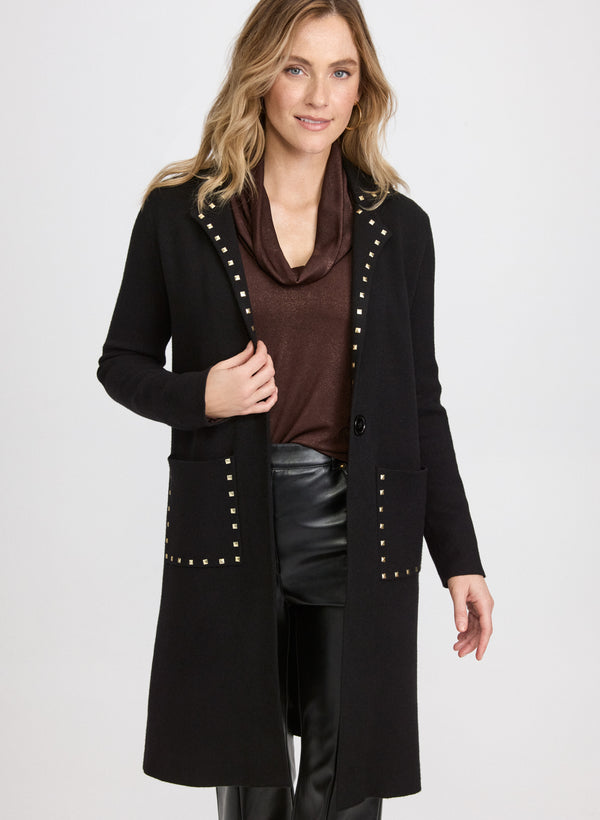 laura Stud Embellished Cardigan