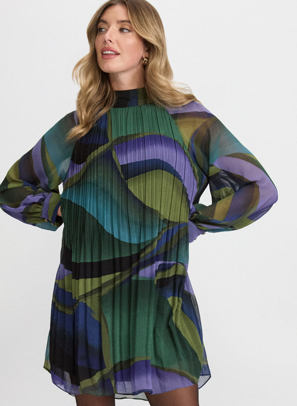 Laura Swirl Chiffon Dress