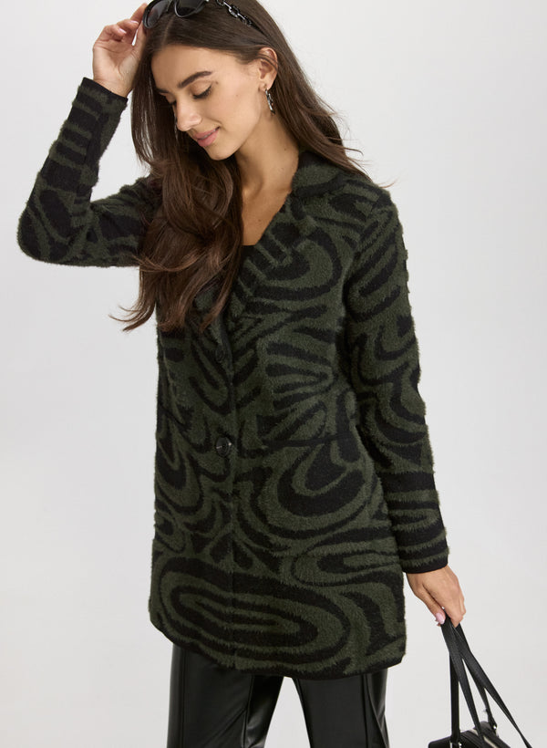 Laura Swirl Print Cardigan