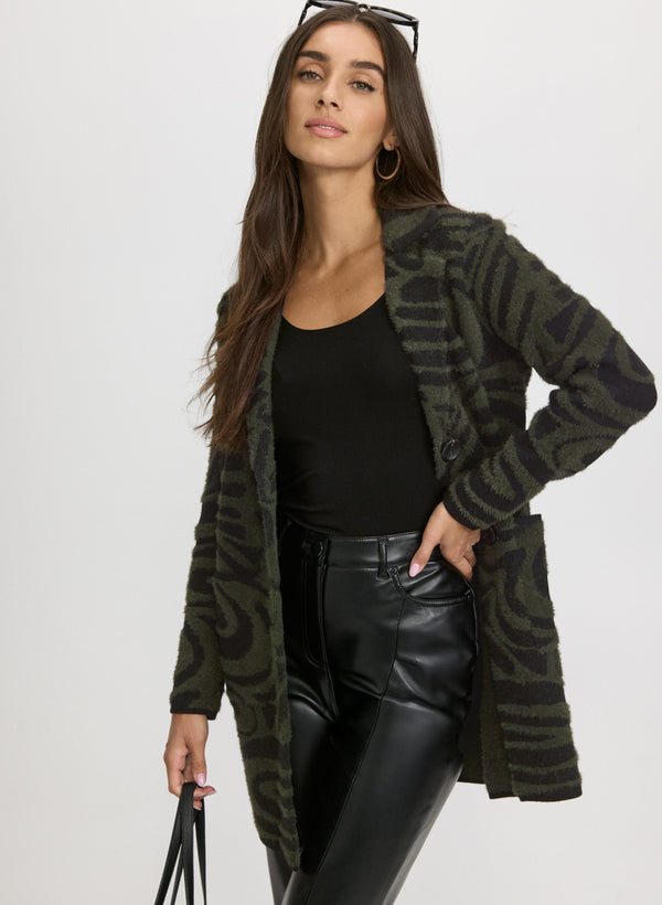 laura Swirl Print Cardigan