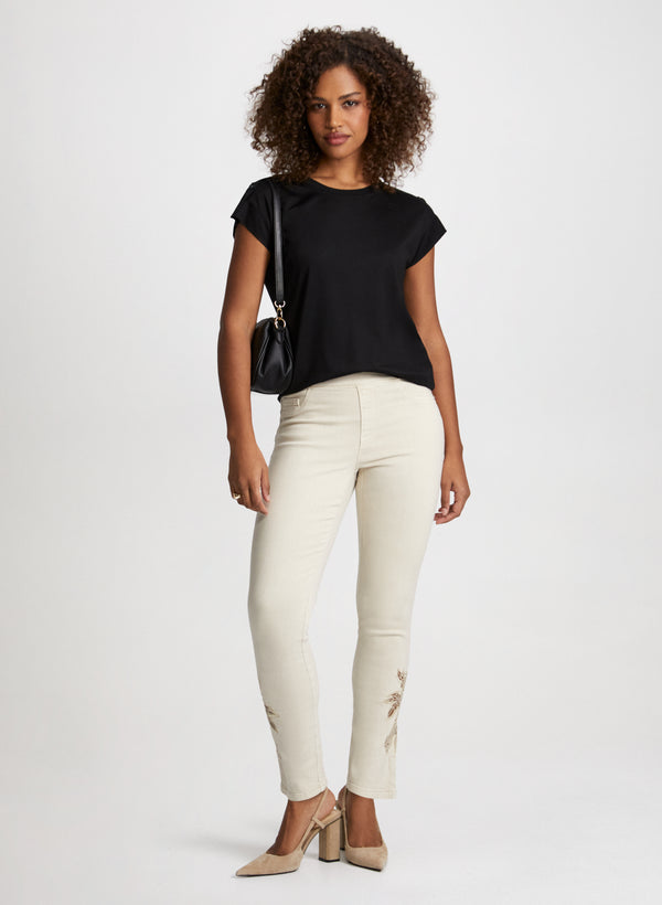 Laura Tab Detail Cap Sleeve Tee